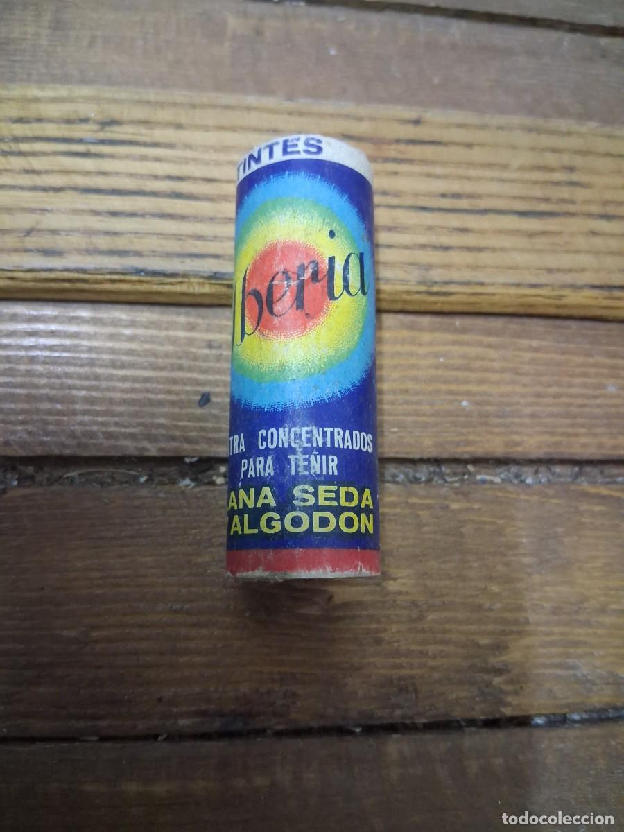 Botellas antiguas: Bote de tinte Iberia para te&ntilde;ir tela ropa lana seda algod&oacute;n color marron moda N&deg; 18