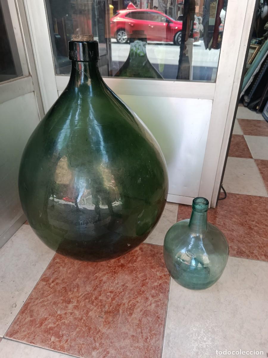 Botellas antiguas: Gran damajuana antigua - Foto 1