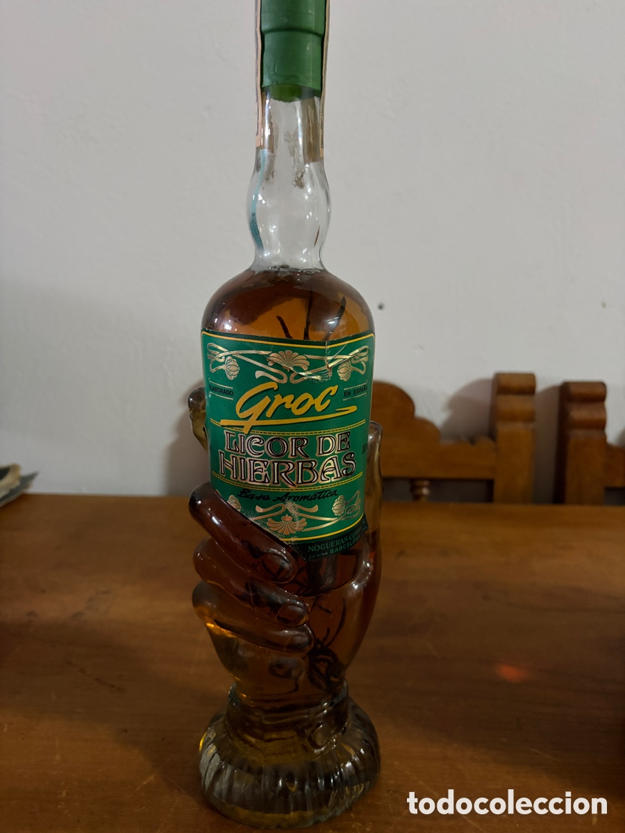 Botellas antiguas: Groc licor de hierbas - Foto 1