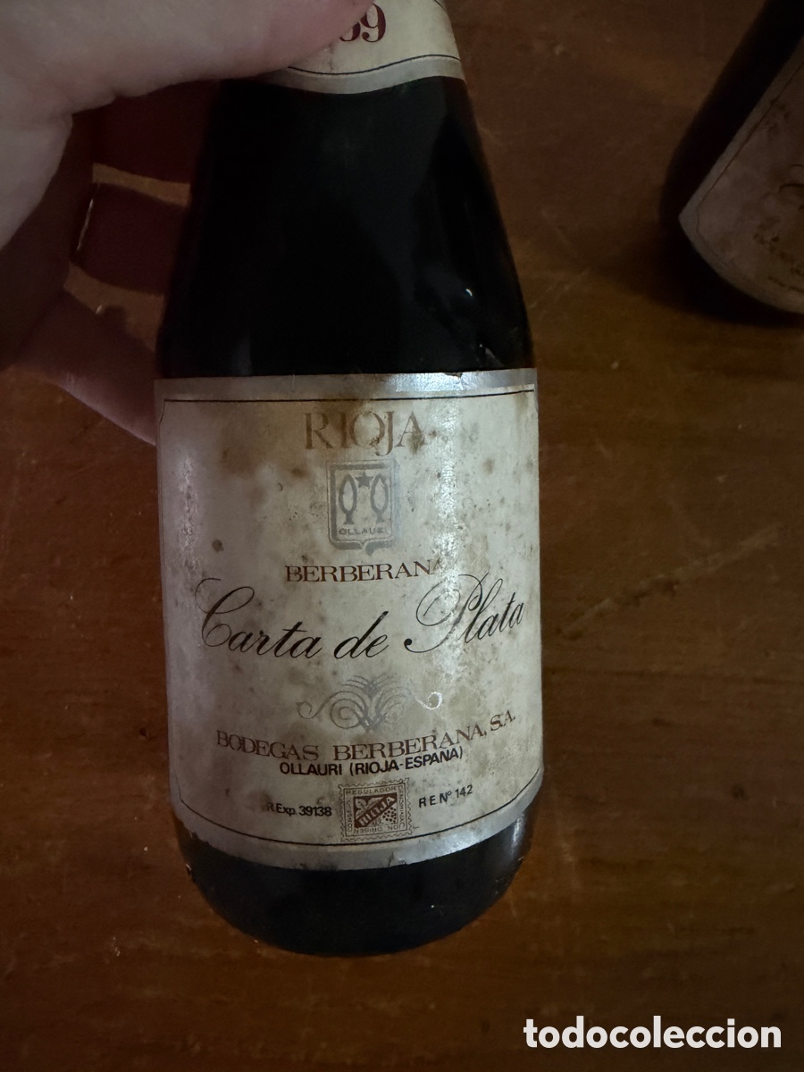 Botellas antiguas: Rioja Barbera a cata de plata 1969 - Foto 2