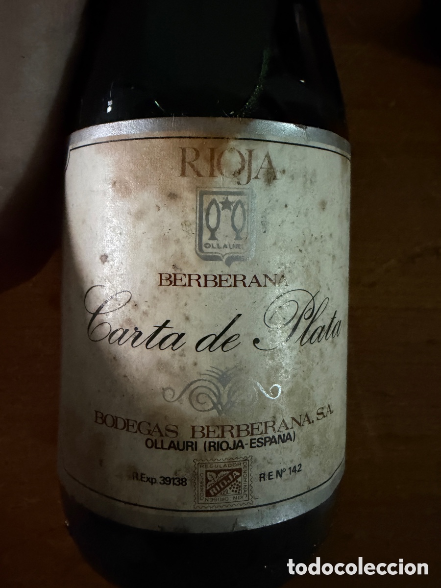 Botellas antiguas: Rioja Barbera a cata de plata 1969 - Foto 3