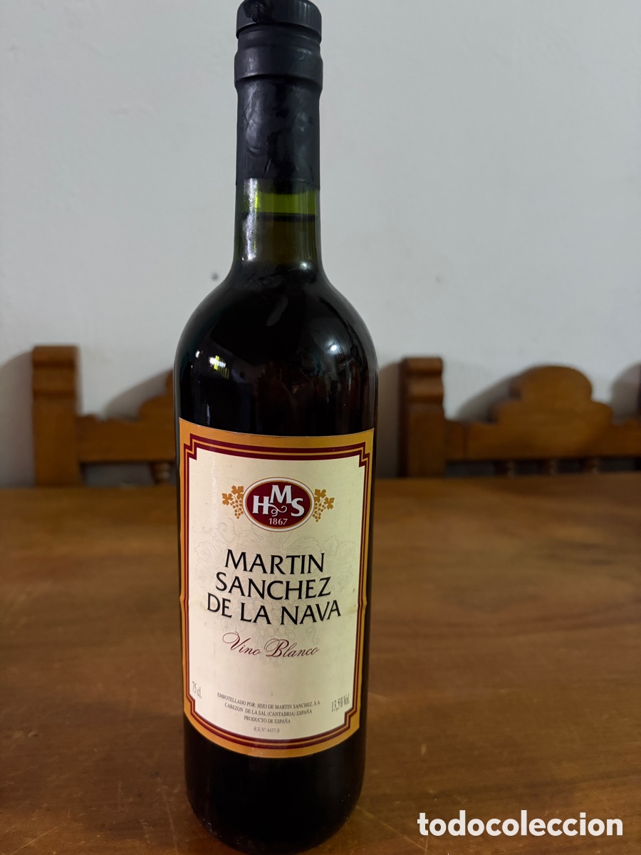 Botellas antiguas: Vino blanco Mart&iacute;n S&aacute;nchez de la Nava 2015
