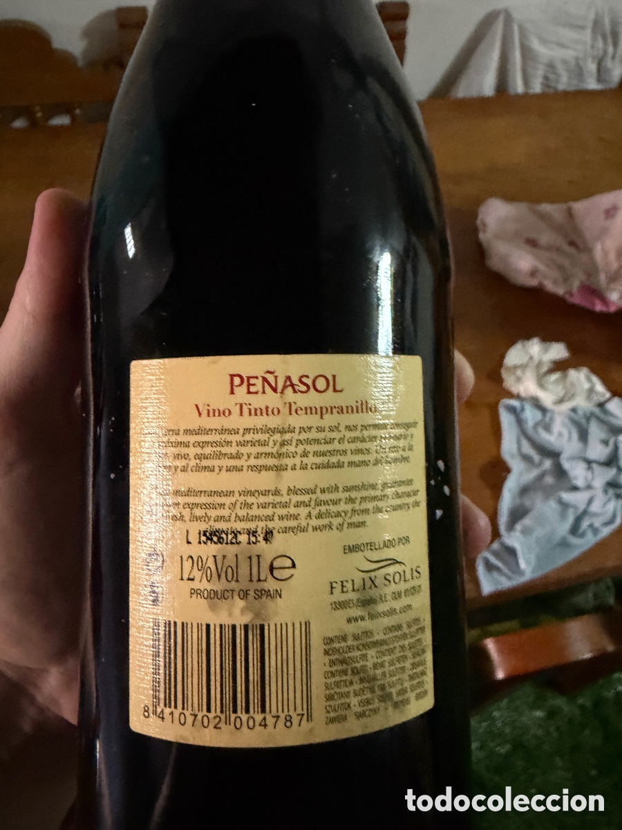Botellas antiguas: Pe&ntilde;asol vino tinto tempranillo - Foto 2