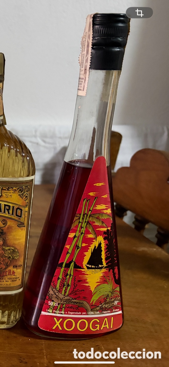 Botellas antiguas: Botella xoogai licor - Foto 1