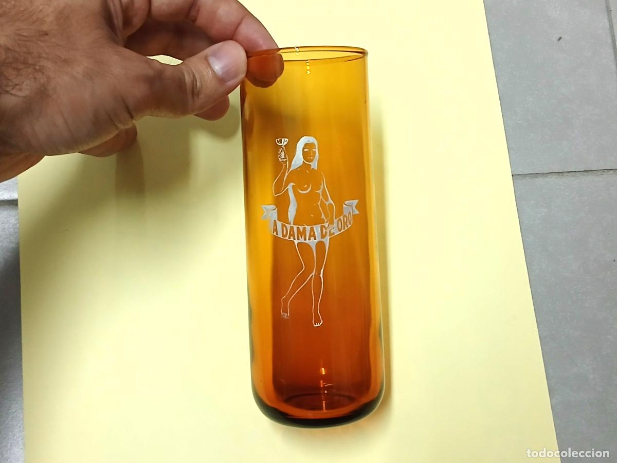 Botellas antiguas: Publicidad. Vaso discoteca La Dama de Oro, Cartagena, a&ntilde;os 70-80