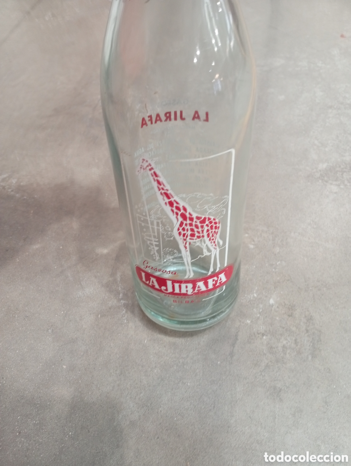 Botellas antiguas: Botella gaseosa la jirafa ( Bilbao)
