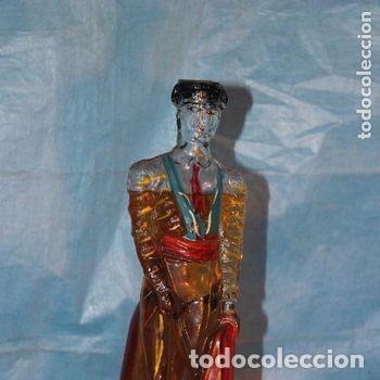 Botellas antiguas: Antigua Botella Brandy Torero Destilerias Nogueras Comas Barcelona Vidrio Figura Llena 31cm