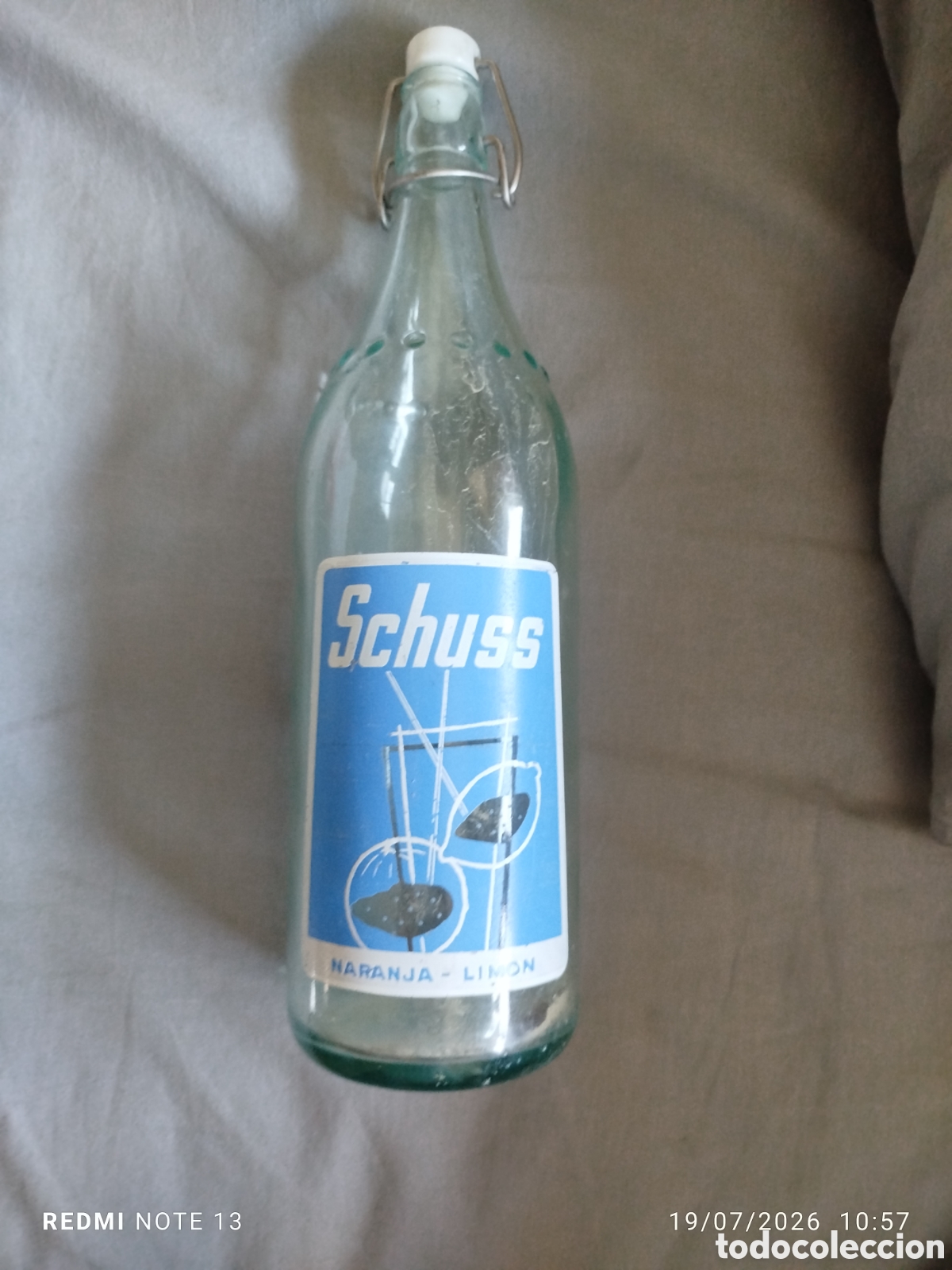 Botellas antiguas: Botella gaseosa schuss - Foto 1