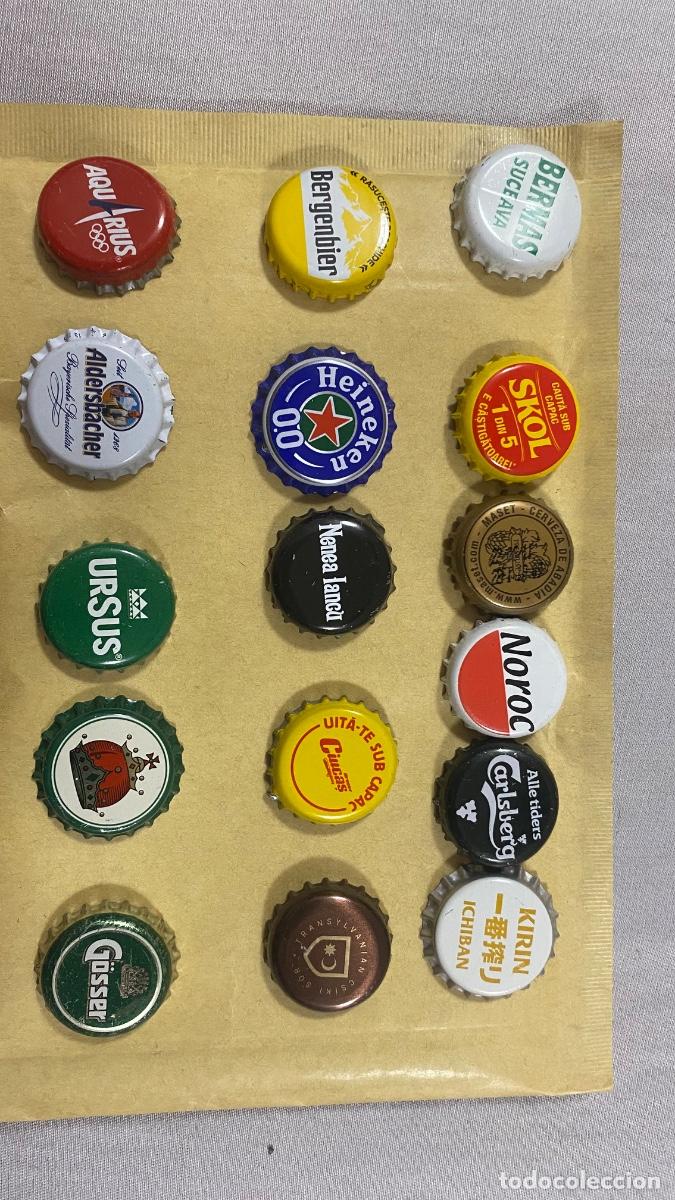 Botellas antiguas: Chapas cerveza ,lote Chapas muy raras