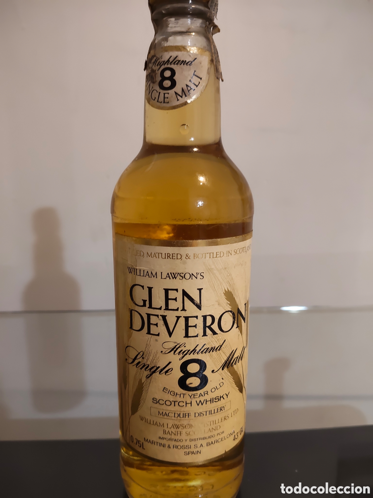 Garrafas antigas: Botella Vintage Glen Deveron 8 A&ntilde;os Single Malt Scotch Whisky - A&ntilde;os 70/80