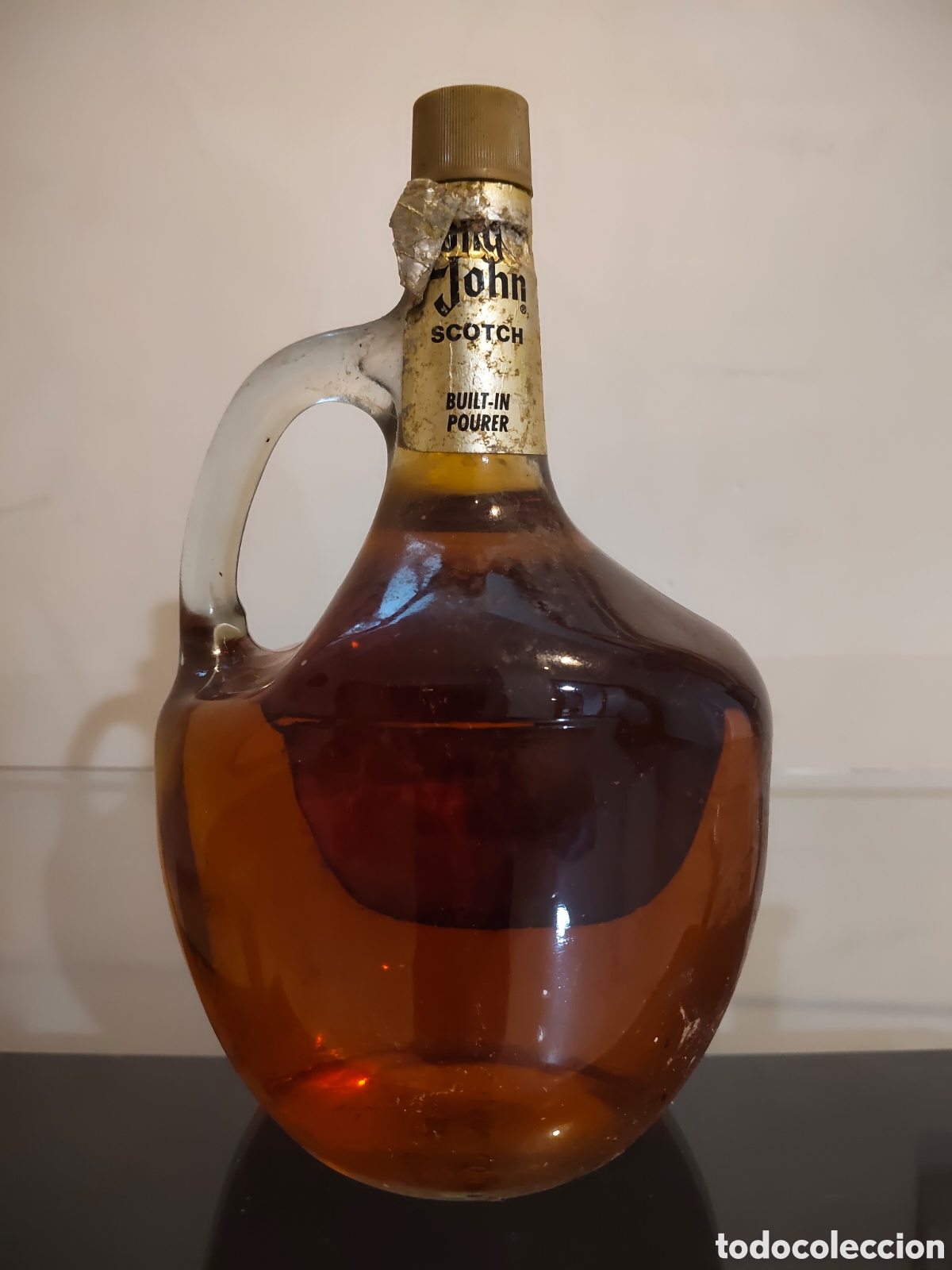 Botellas antiguas: Botella Vintage Long John Blended Scotch Whisky Grande con asa 60/70