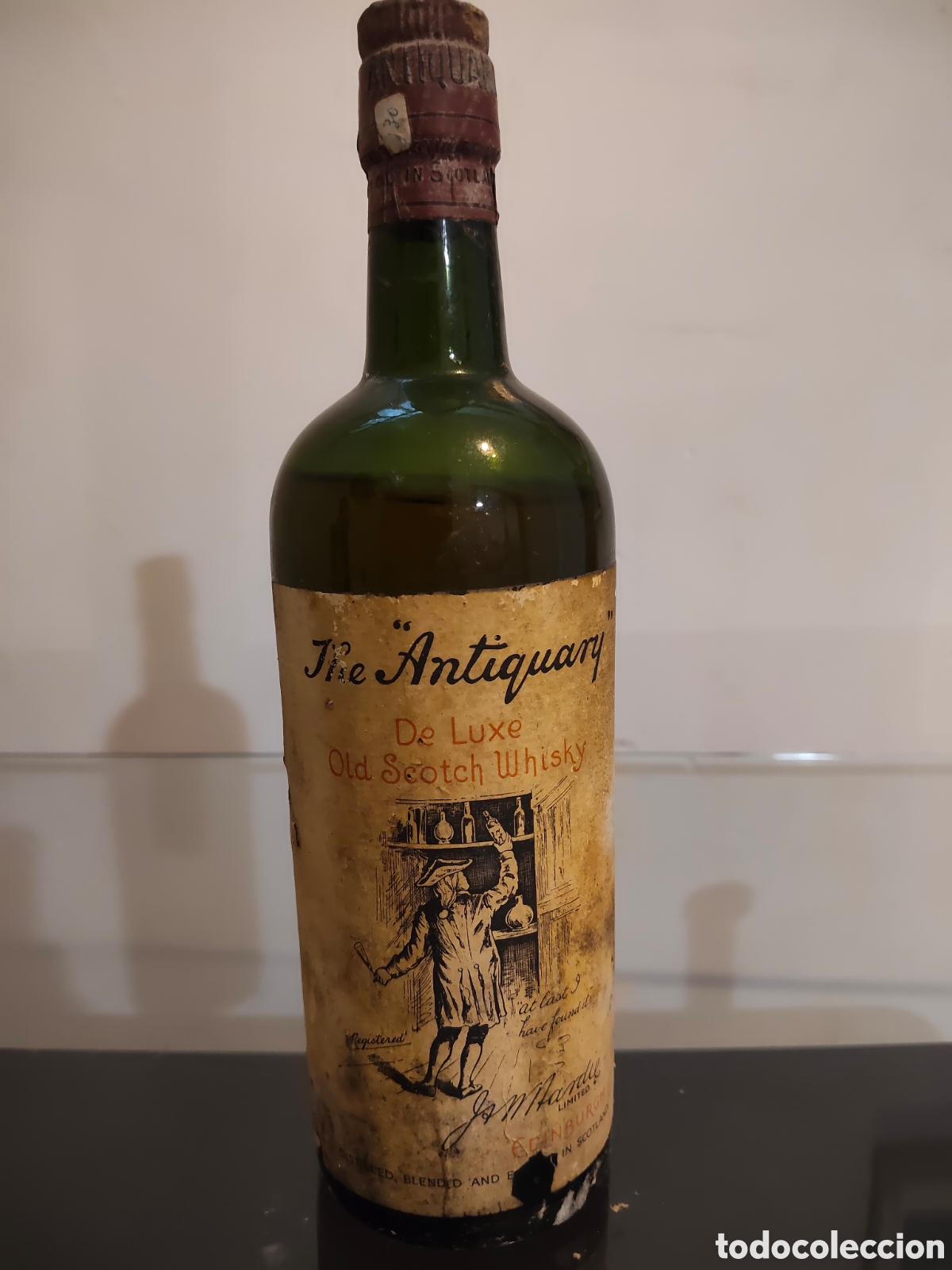 Botellas antiguas: Whisky Vintage the Antiquary De Luxe Old Scoth Whisky- Botella 60/70