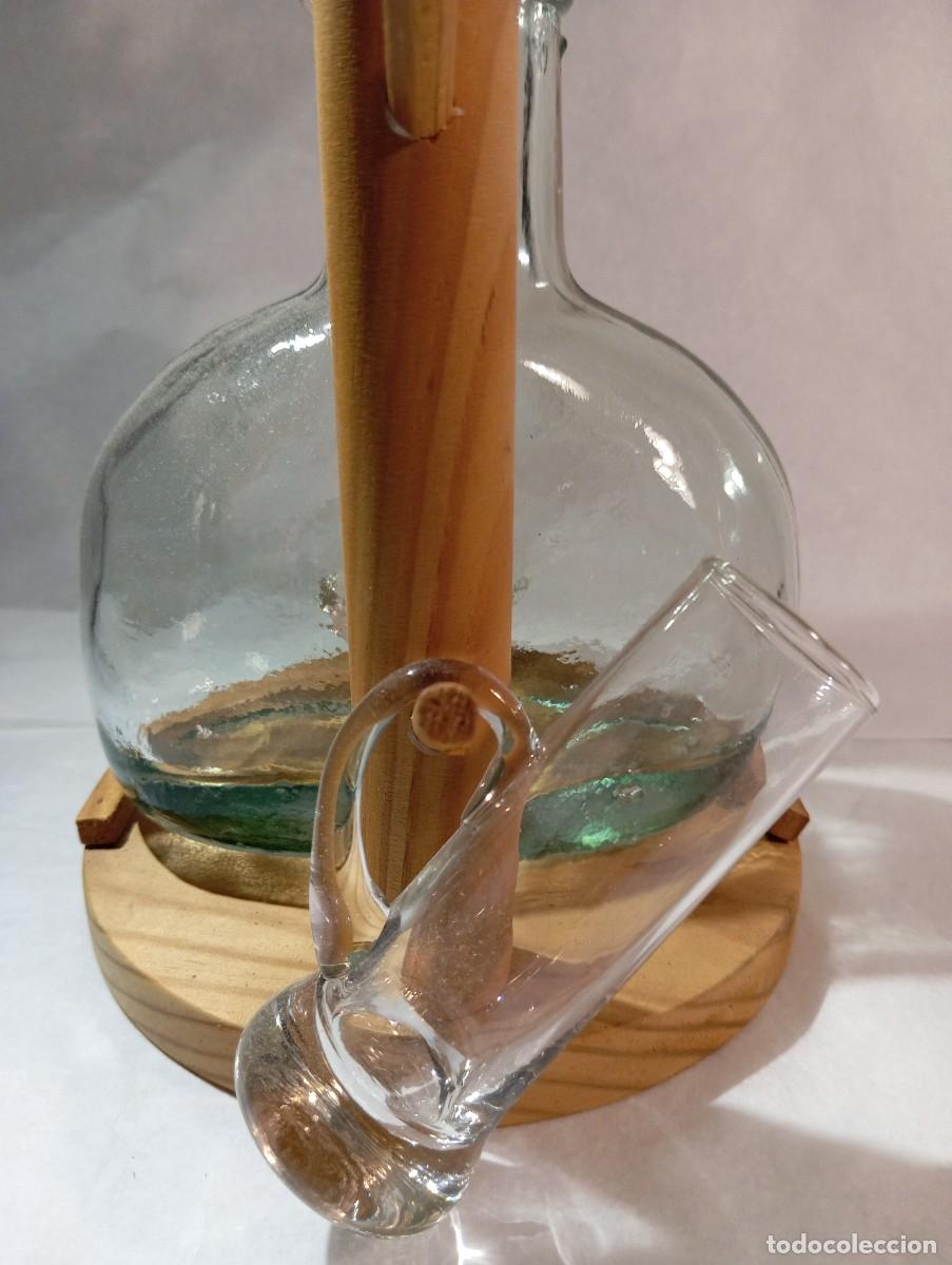 Botellas antiguas: Licorera Madera VINTAGE Vasitos - Foto 2