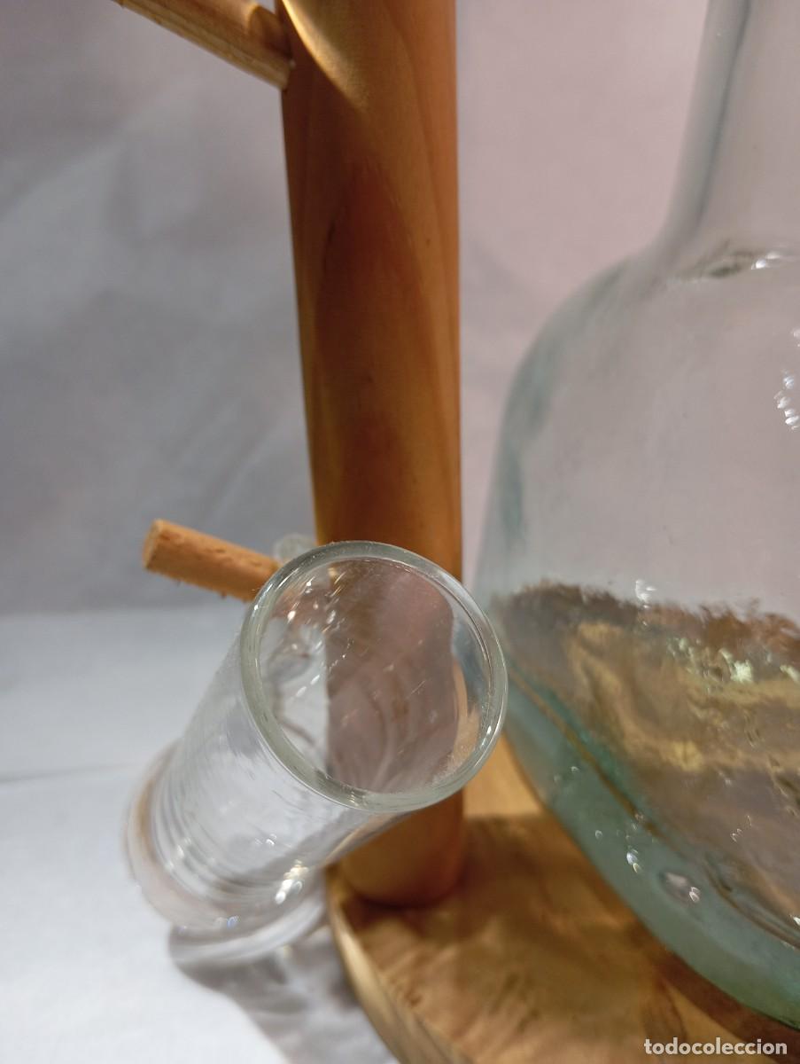Botellas antiguas: Licorera Madera VINTAGE Vasitos - Foto 4