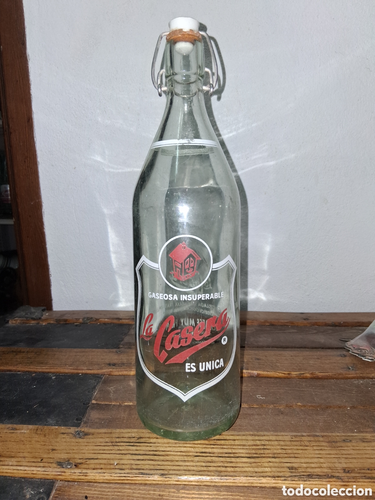 Botellas antiguas: Botella de gaseosa la casera letras y marca serigrafiada fabrica N&deg; 5401