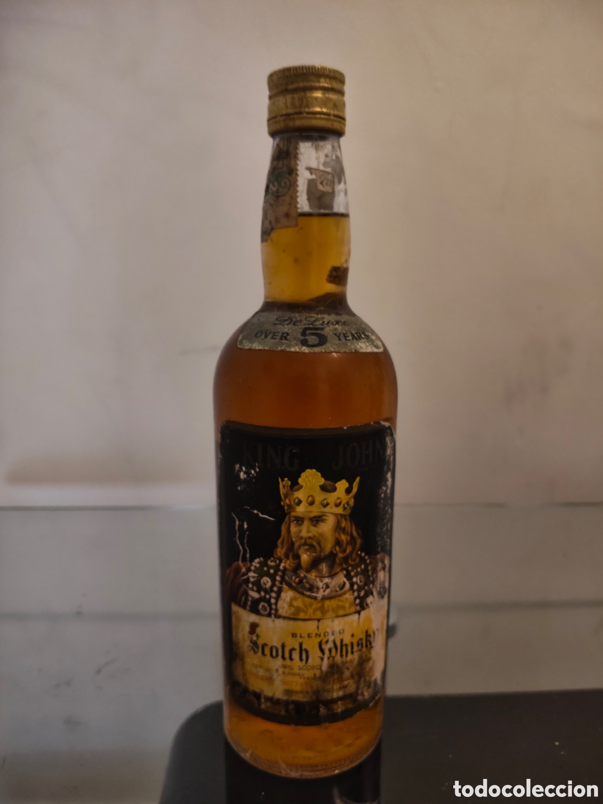 Botellas antiguas: Botella Antigua King Blended Scotch Whisky Over 5 Years 75 cl 40% Vol. A&ntilde;os 70/80