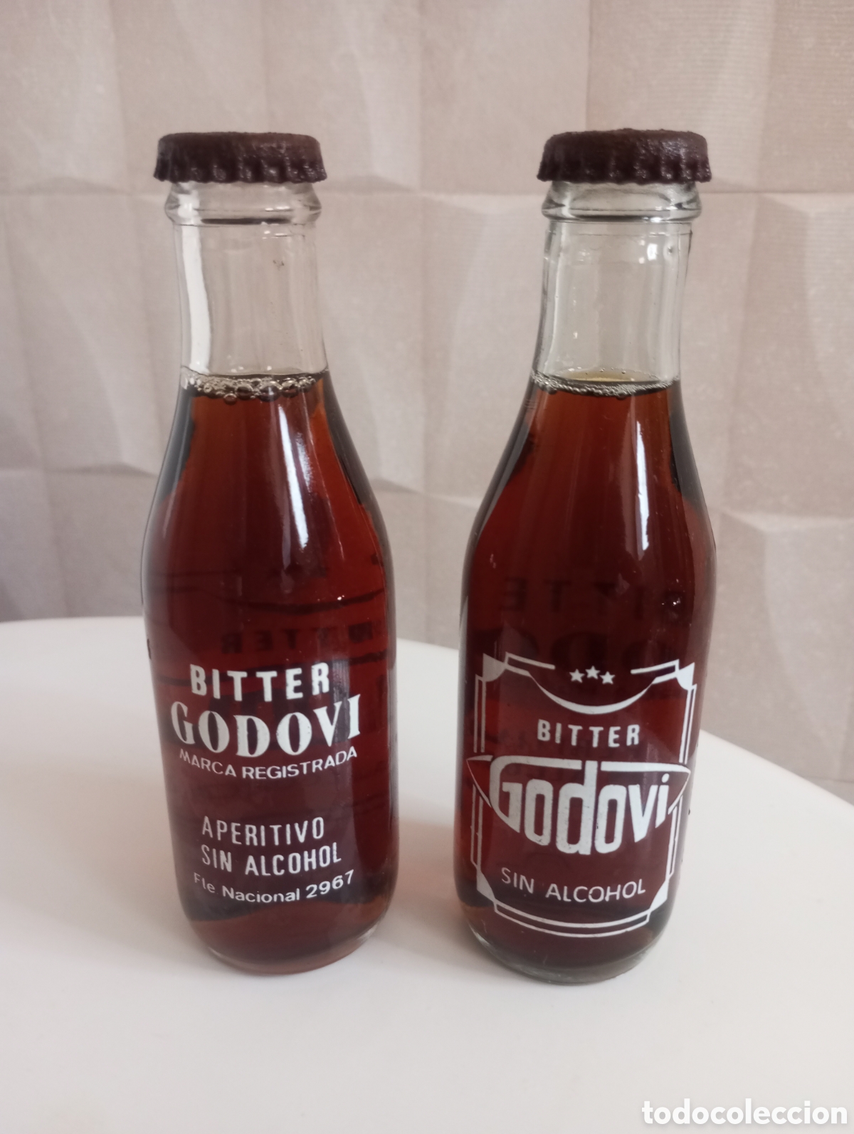 Botellas antiguas: Botella bitter Godovi de Huelva