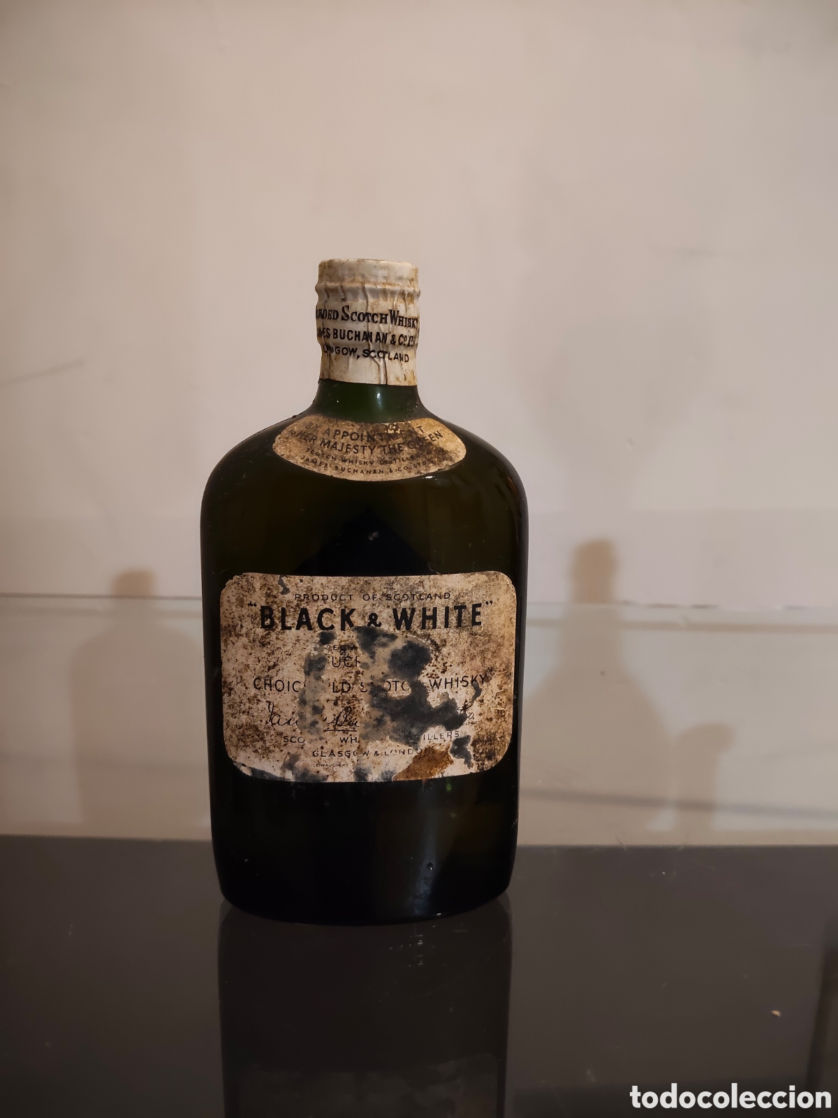 Botellas antiguas: Botella Antigua Black & White Choice Old Whisky Buchanan's 75 cl. A&ntilde;os 60/70