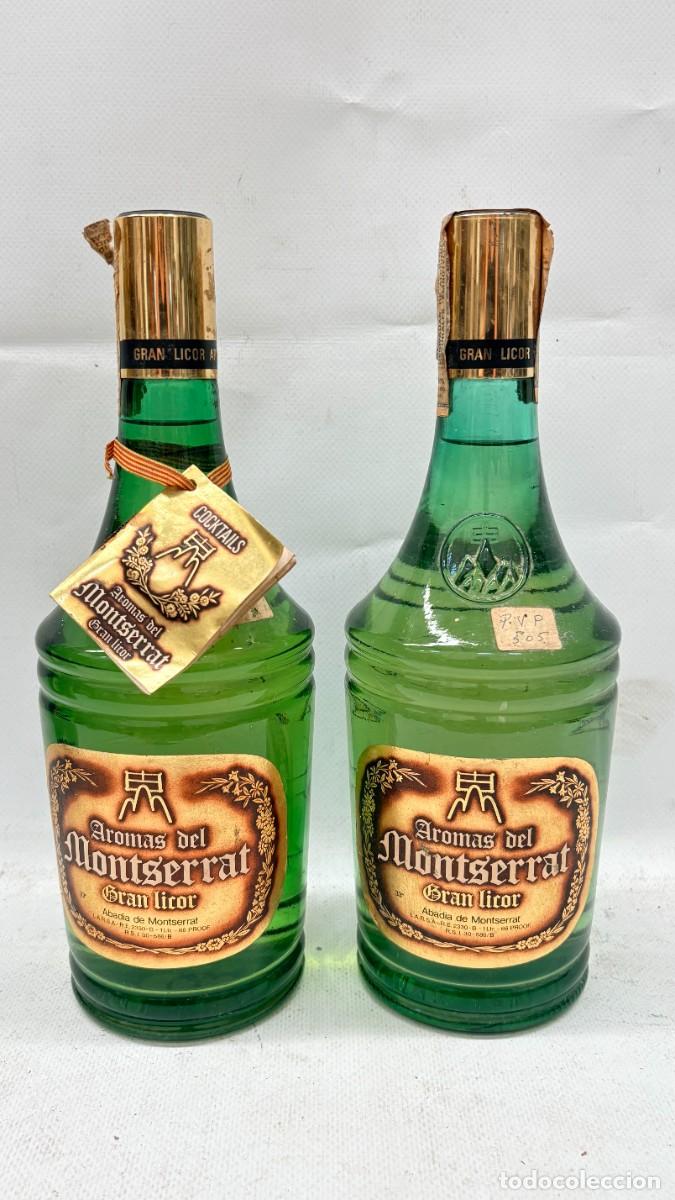 Botellas antiguas: LOTE 2 BOTELLAS AROMAS DEL MONTSERRAT GRAN LICOR 1 LITRO PRECINTADAS