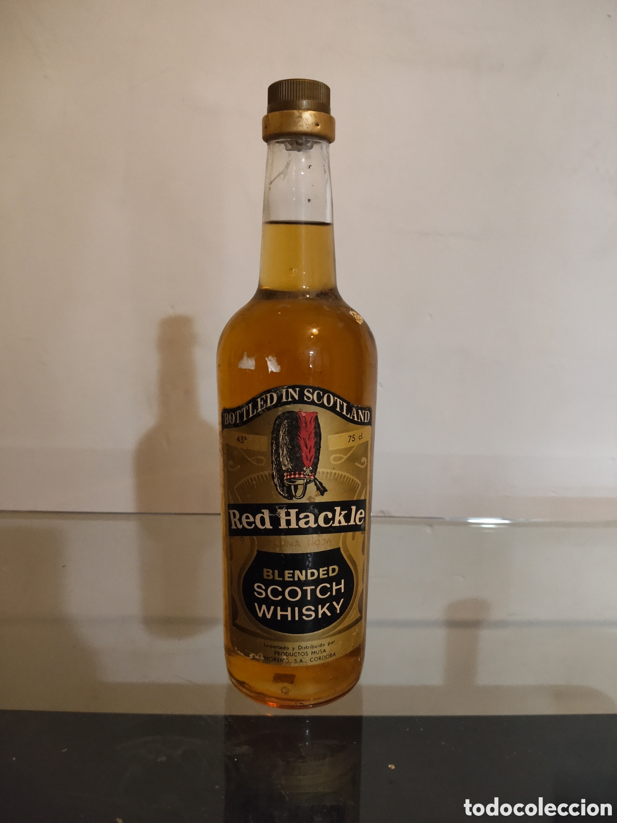Botellas antiguas: Red Hackle Blended Scotch Whisky 75cl 43%. A&ntilde;os 70