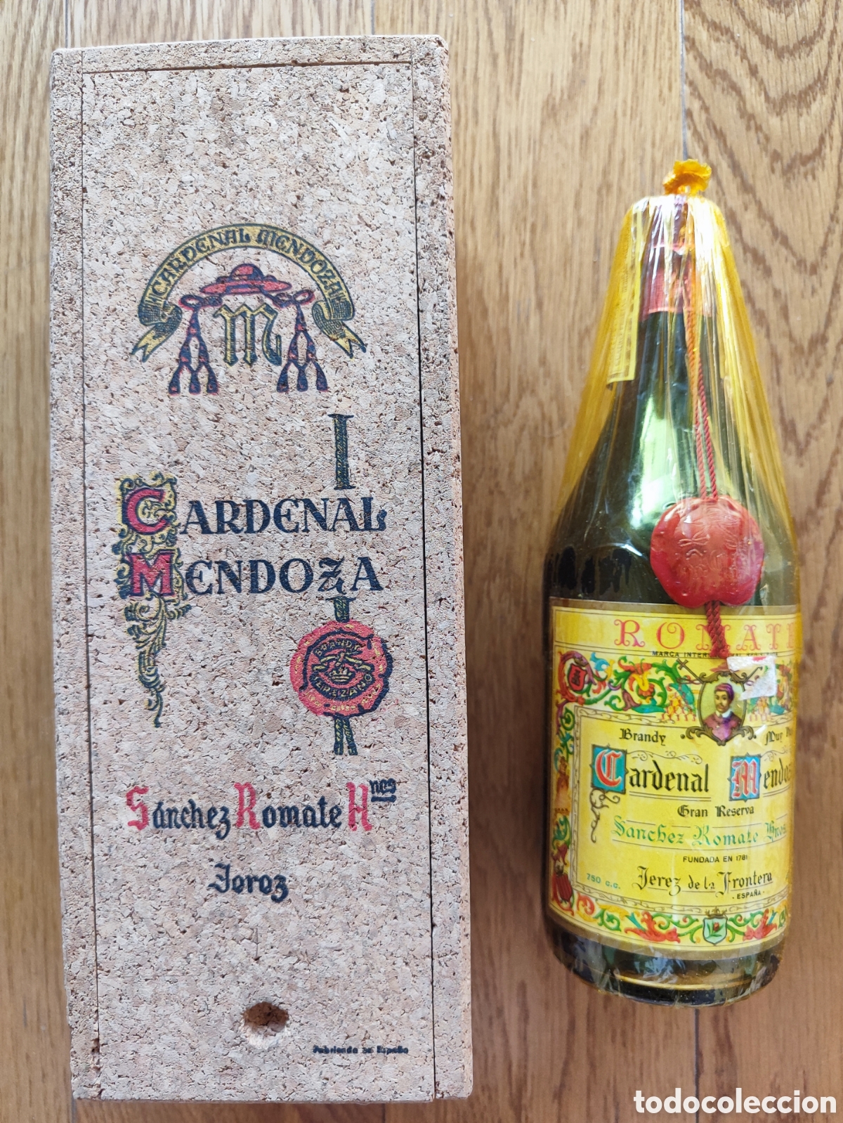 Botellas antiguas: BOTELLA BRANDY DE JEREZ CARDENAL MENDOZA GRAN RESERVA. 75CL.