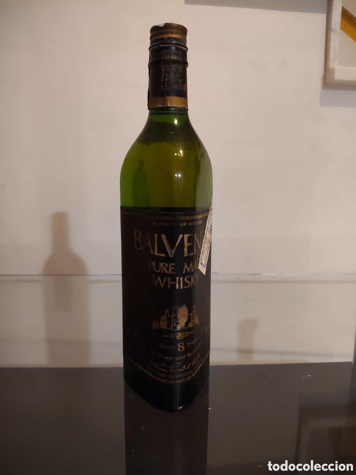 Botellas antiguas: Balvenie Pure Malt Whisky Over 8 Years. A&ntilde;os 60/70
