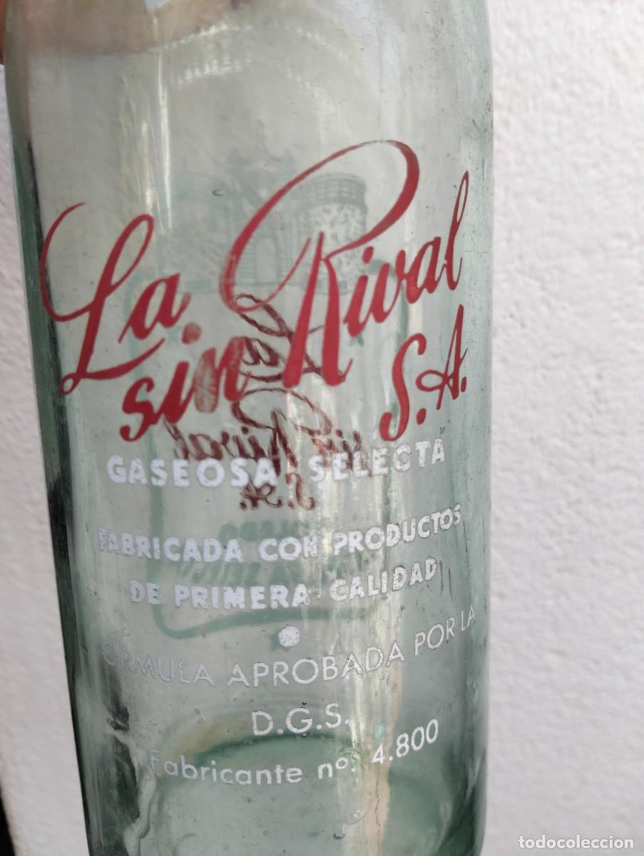 Botellas antiguas: BOTELLA GASEOSA LA SIN RIVAL DE TOLEDO - Foto 2