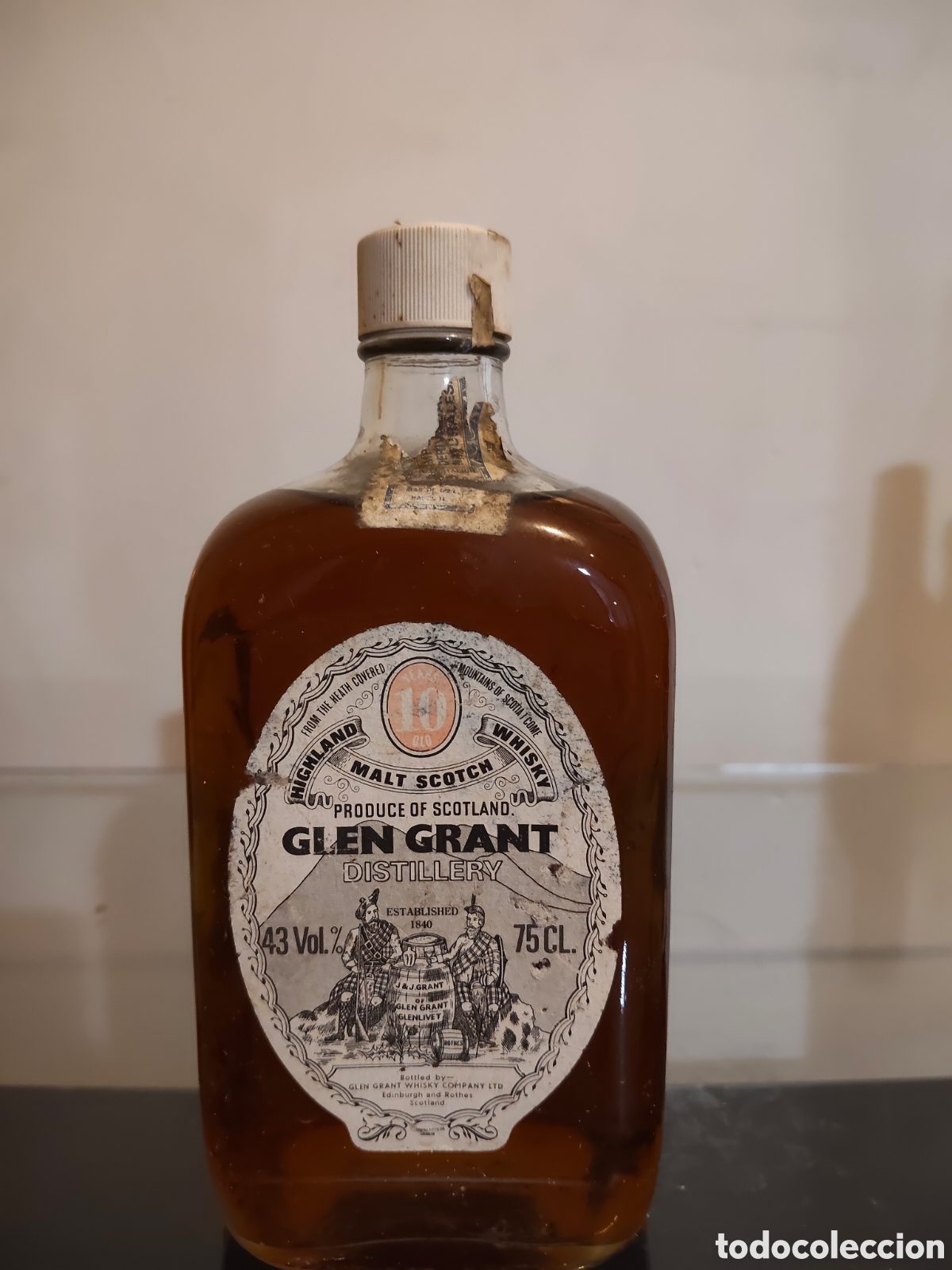 Botellas antiguas: Glen Grant Highland Malt Scotch Whisky 75cl. A&ntilde;os 79/80