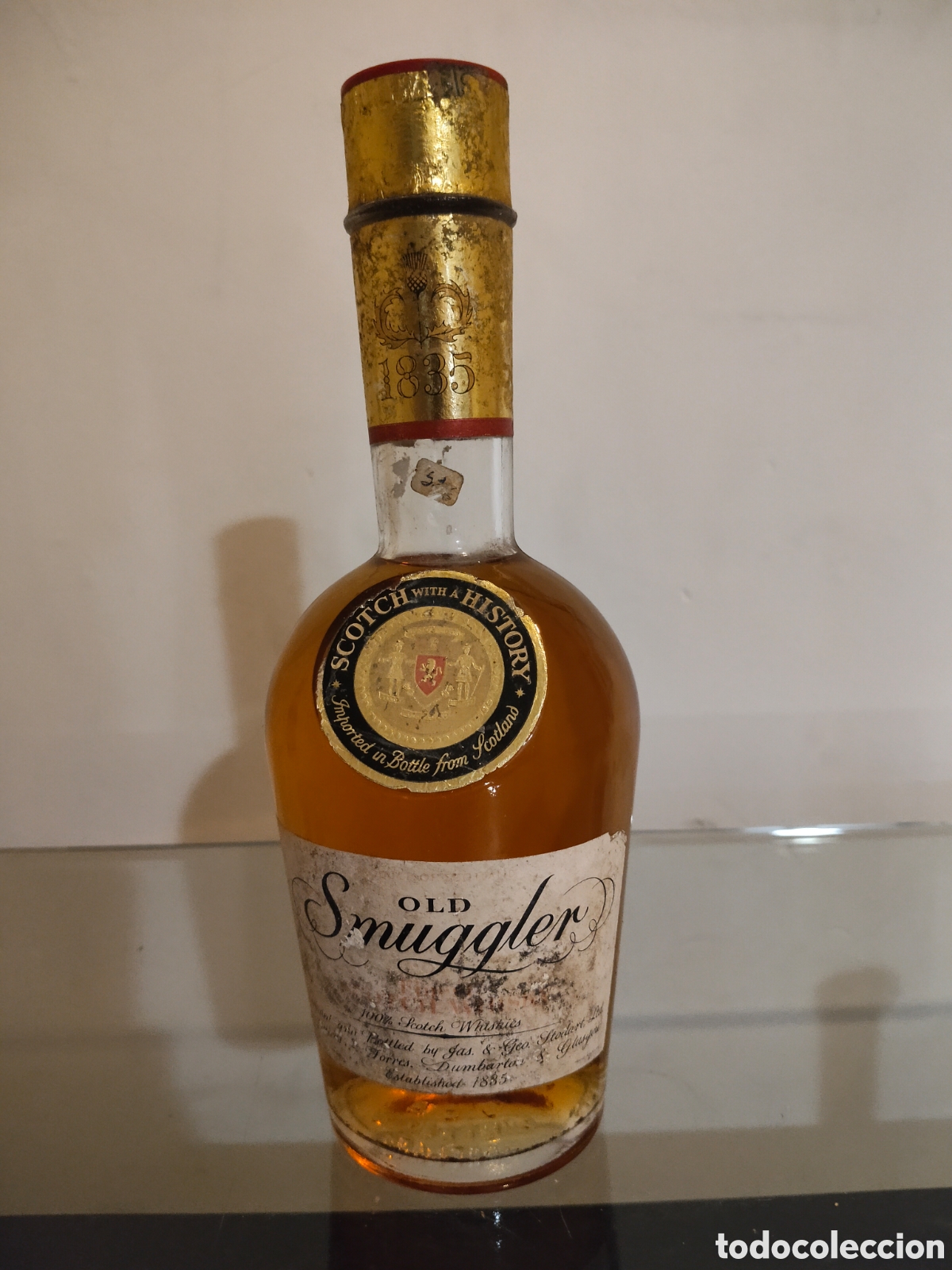 Botellas antiguas: Old Smuggler Scotch Whisky 75cl. A&ntilde;os 70
