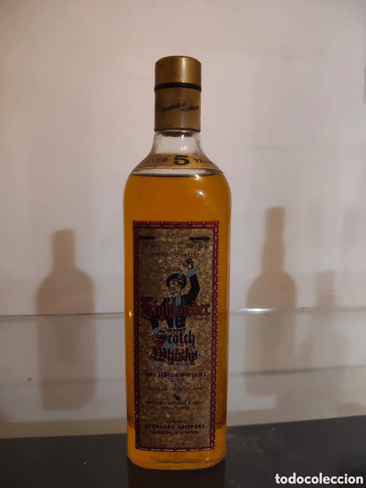 Botellas antiguas: Highlander Scotch Whisky 5 Years 70 cl. A&ntilde;o 70/80