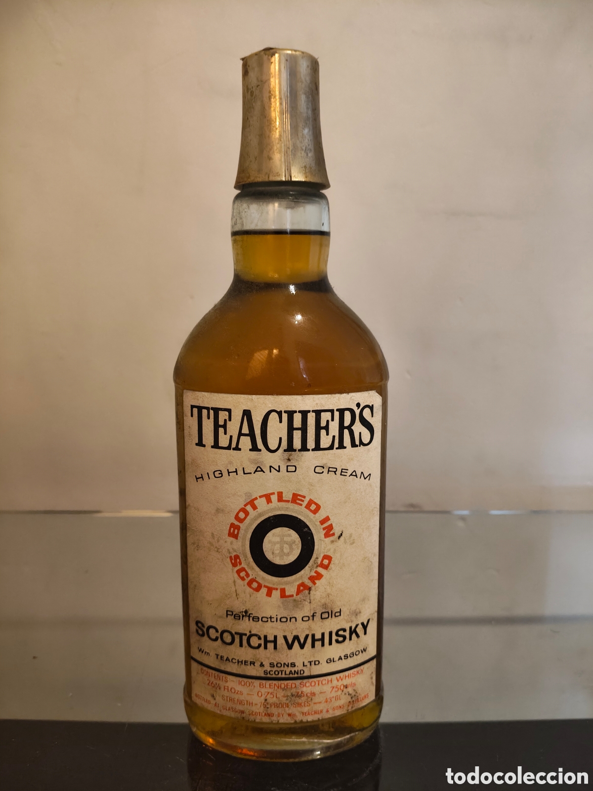 Botellas antiguas: Teacher's Highland Cream Scotch Whisky. A&ntilde;os 60/70