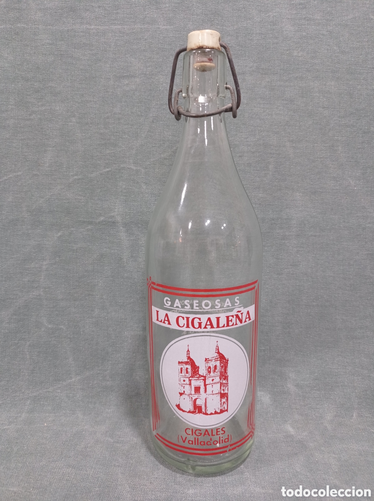 Botellas antiguas: ANTIGUA BOTELLA DE GASEOSA 1 LITRO LA CIGALE&Ntilde;A - CIGALES - VALLADOLID