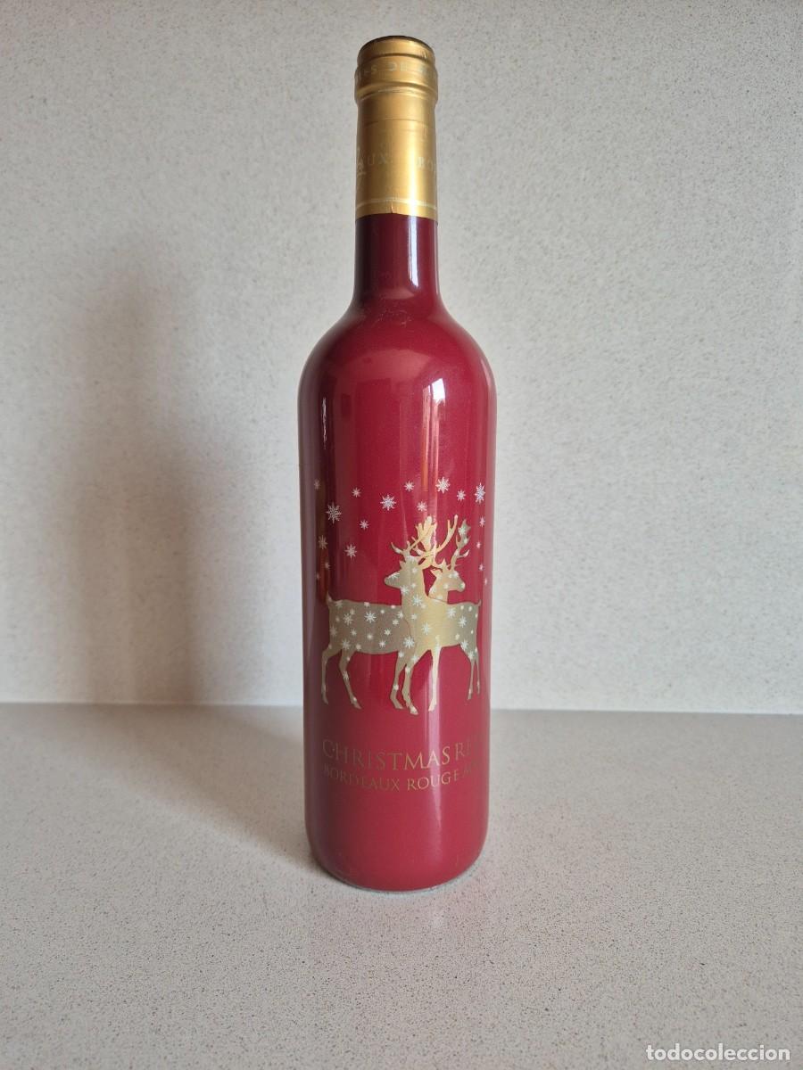 Antique bottles: Botella Christmas red bordeaux eaux rouge aoc