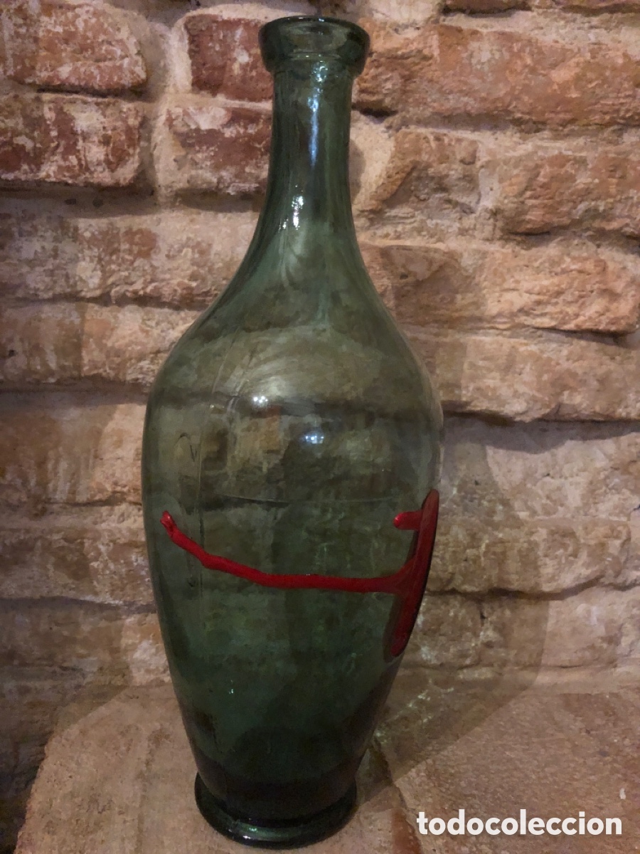 Botellas antiguas: Damajuana antigua esmaltada