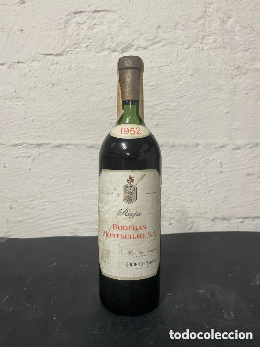 Botellas antiguas: Vino Rioja Bodegas Montecillo 1952 - Fuenmayor - Excelente Nivel y Conservaci&oacute;n