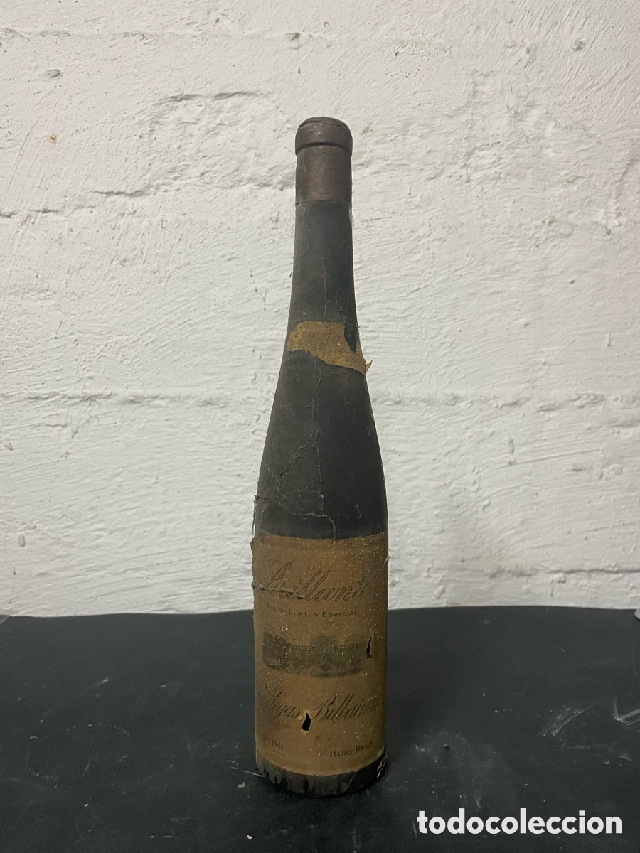Botellas antiguas: Hist&oacute;rico Vino Blanco Brillante 1941 - Bodegas Bilba&iacute;nas (Rioja) - Nivel Excelente