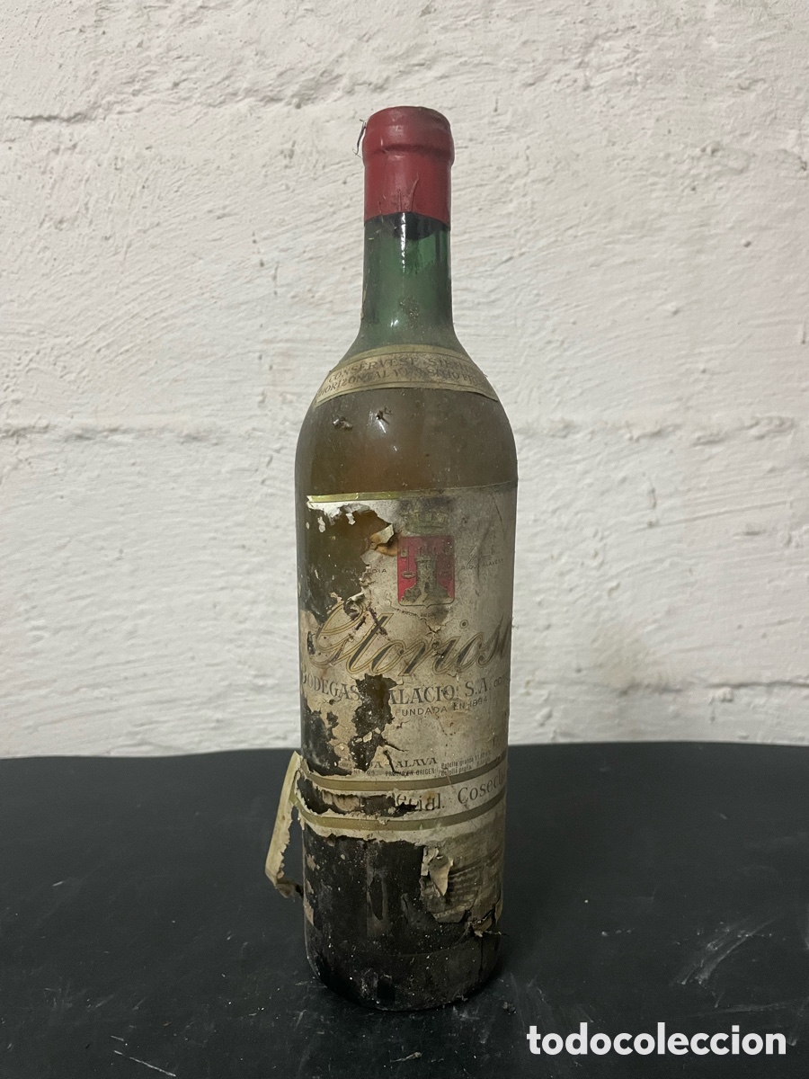 Botellas antiguas: Hist&oacute;rico Vino Rioja Glorioso Especial Cosecha 1945 - Bodegas Palacio - Leer Estado