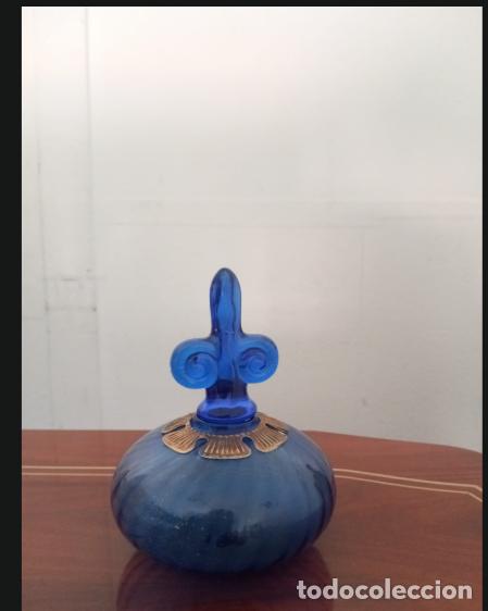 Botellas antiguas: FRASCO SIGLO XIX de farmacia azul