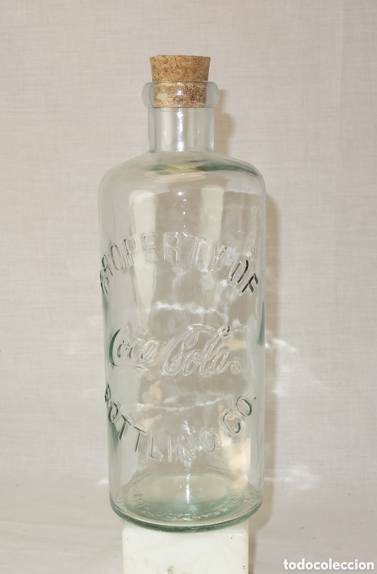 Botellas antiguas: Botella R&eacute;plica Coca-Cola Hutchinson (1899-1902) - Edici&oacute;n Coleccionista con Tap&oacute;n de Corcho