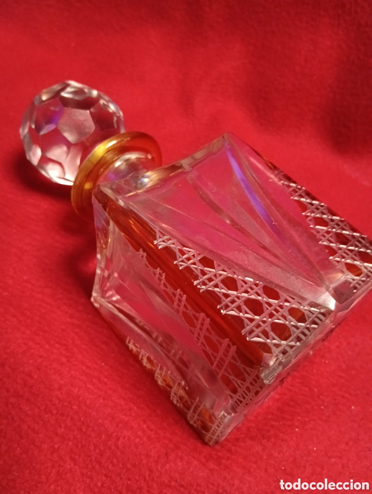 Botellas antiguas: Licorera cristal de Bohemia