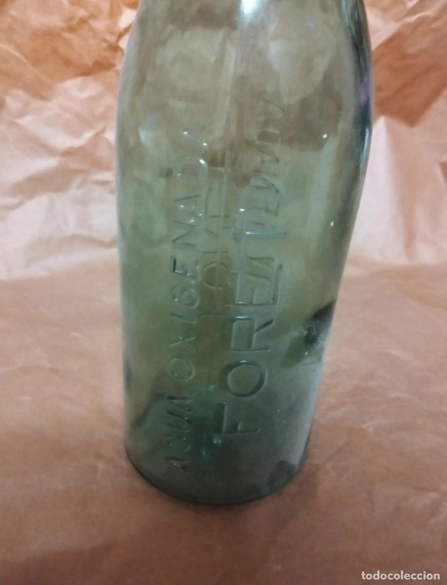 Botellas antiguas: Botella agua oxigenada FORET - Foto 2