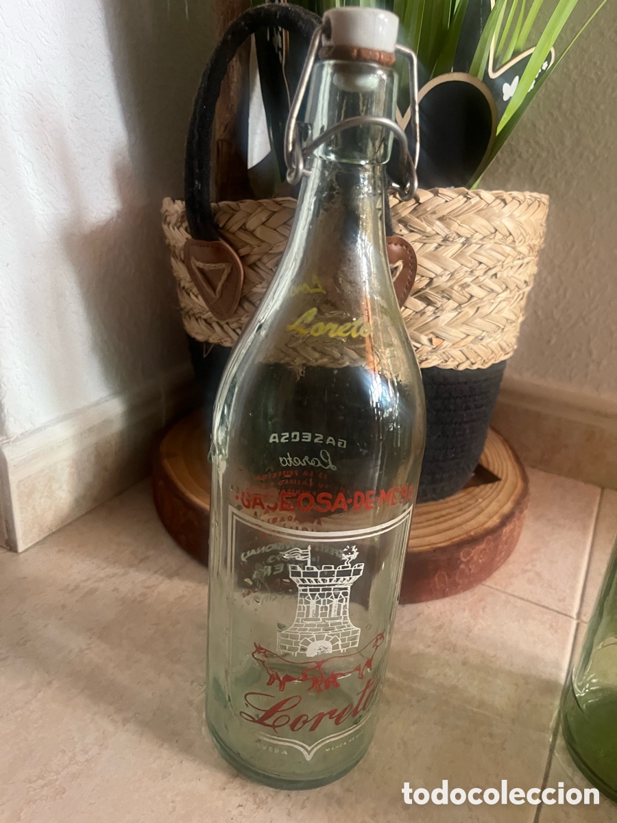 Botellas antiguas: Botella antigua La Casera con cierre de porcelana &ndash; Casa de Rosa Madrid