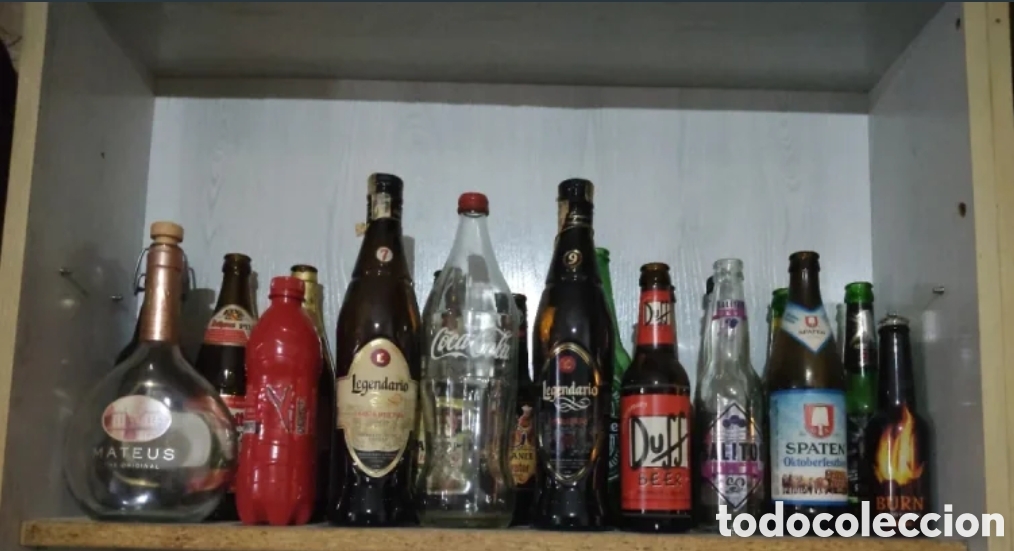 Botellas antiguas: Mega lote 126 botes y botellas vac&iacute;os