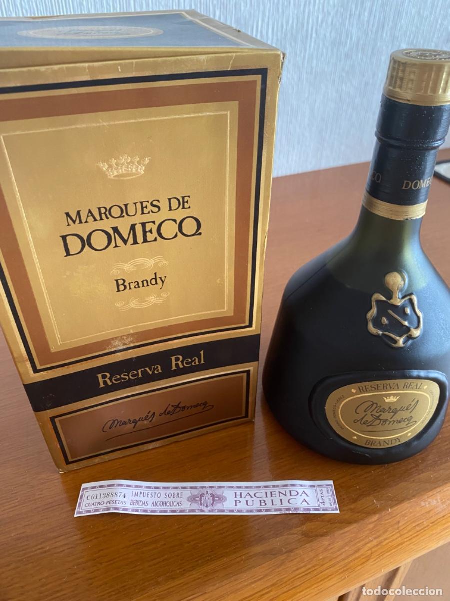 Botellas antiguas: Brandy Marqu&eacute;s de Domecq Reserva Real