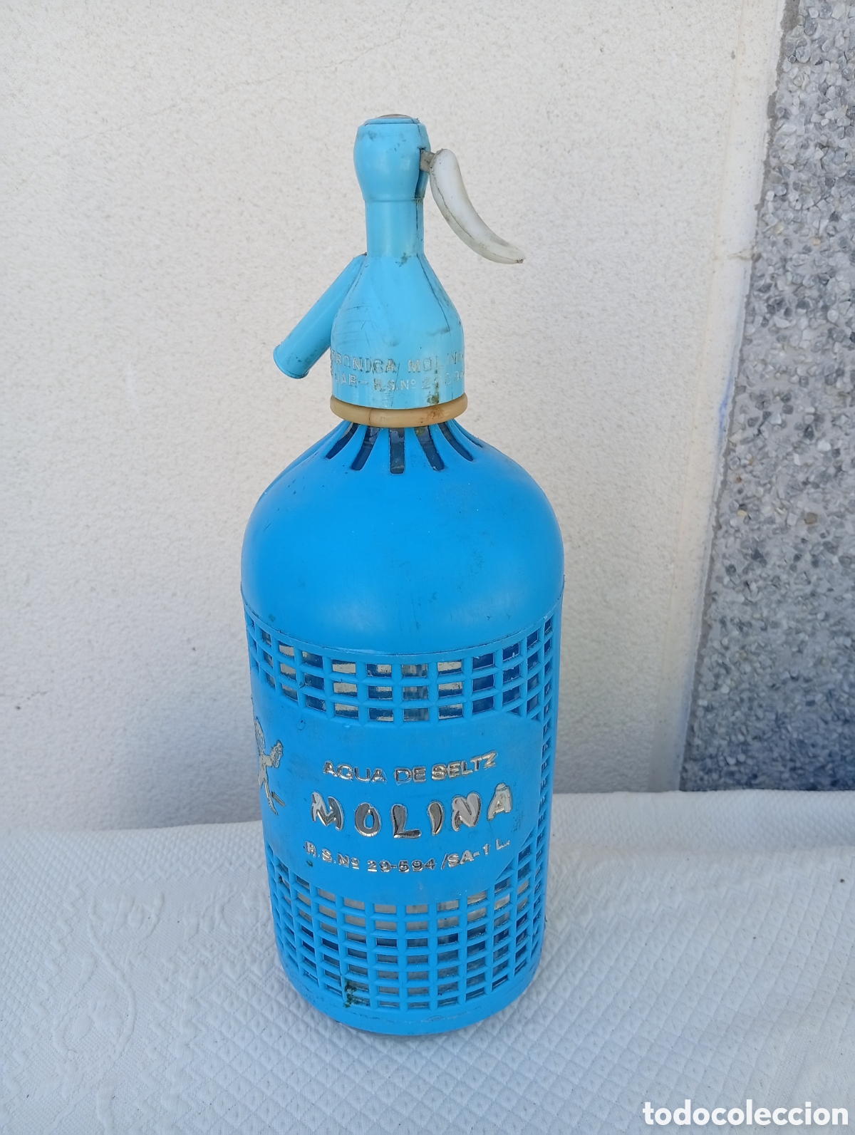 Botellas antiguas: Sif&oacute;n de agua de seltz Molina (B&eacute;jar)