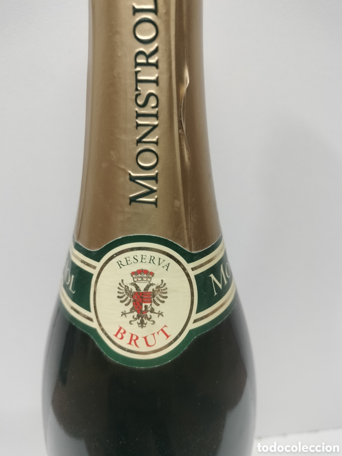 Botellas antiguas: Antigua botella Marqu&eacute;s de Monistrol - Foto 3