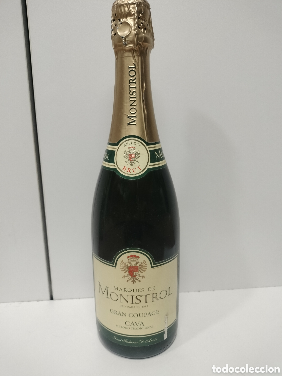 Botellas antiguas: Antigua botella Marqu&eacute;s de Monistrol