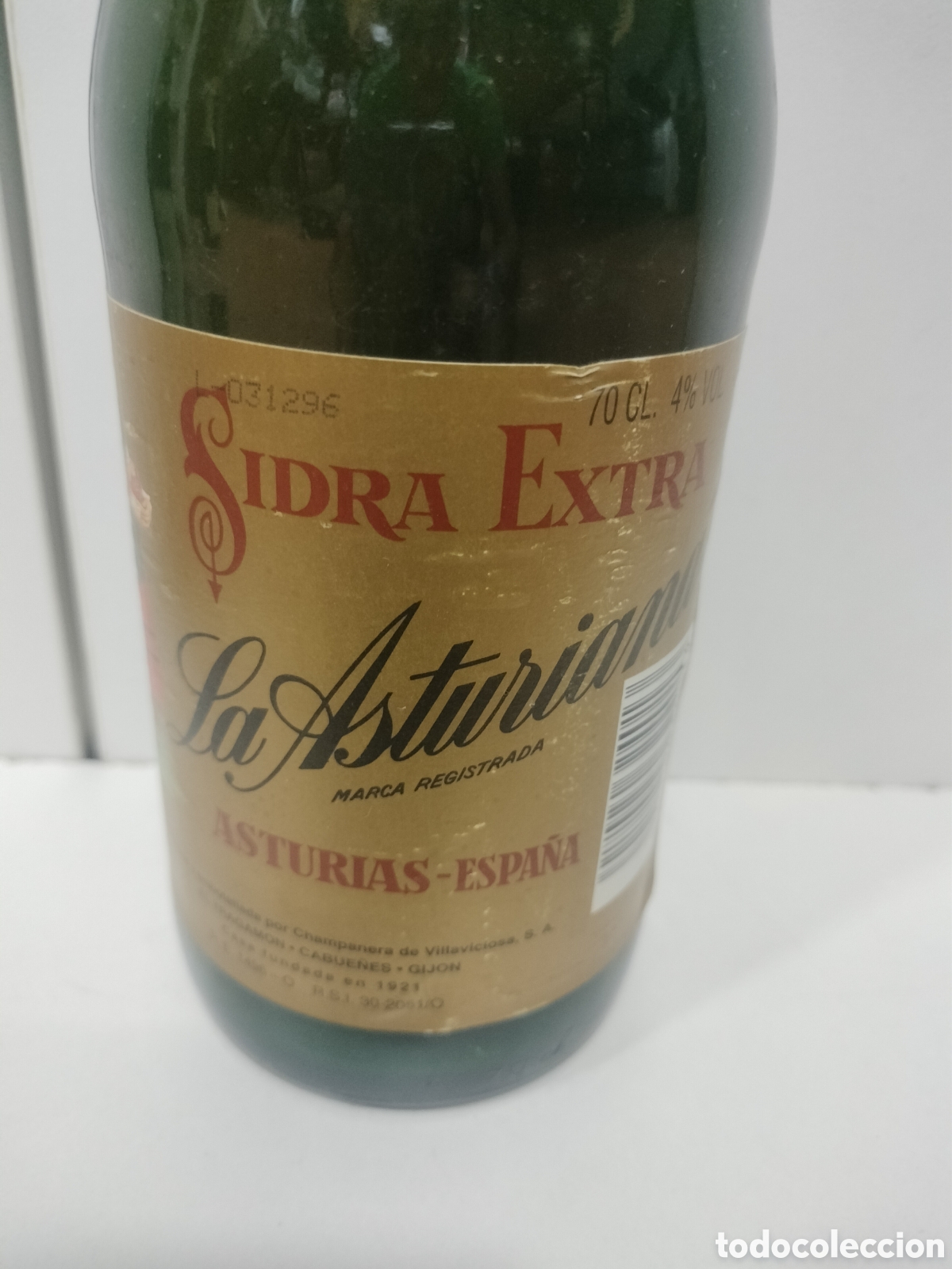 Botellas antiguas: Antigua botella de sidra La Asturiana - Foto 2