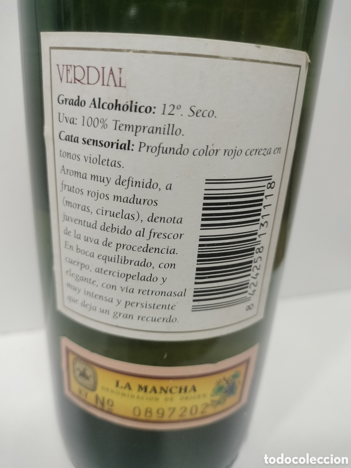 Botellas antiguas: Botella de Verdial cosecha 1996 - Foto 3