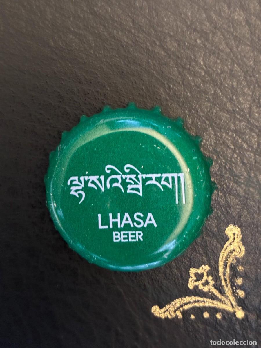 Botellas antiguas: Chapa de cerveza LHASA CHINA VERDE, BOTTLE CAP BEER BIRRA